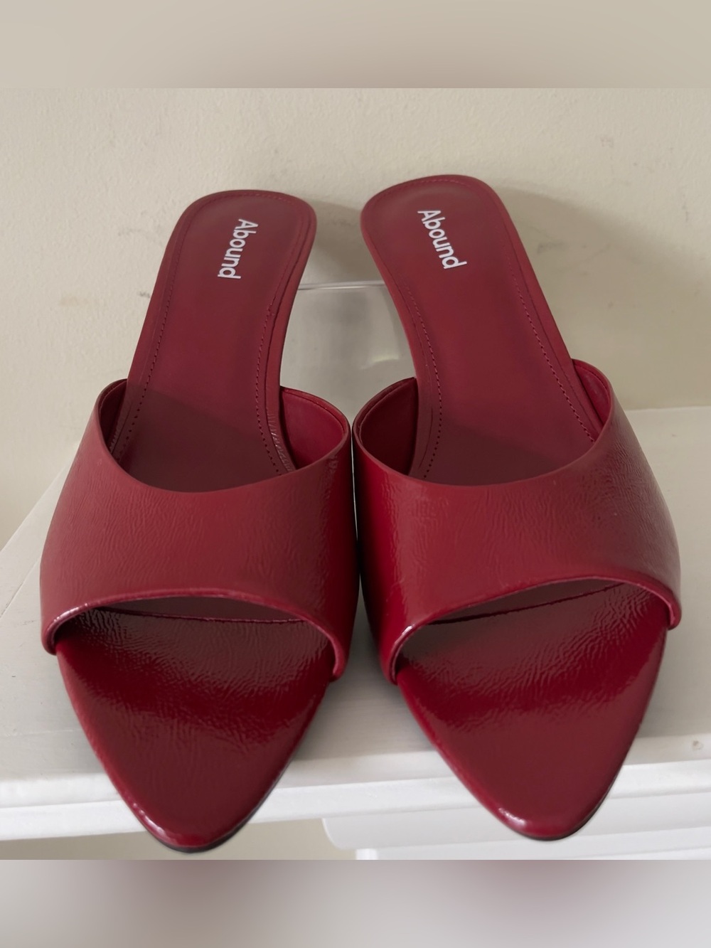 Abound Orchid Burgundy Pointed Toe Slide Sandal NWT Size 9 - Picture 6 of 11